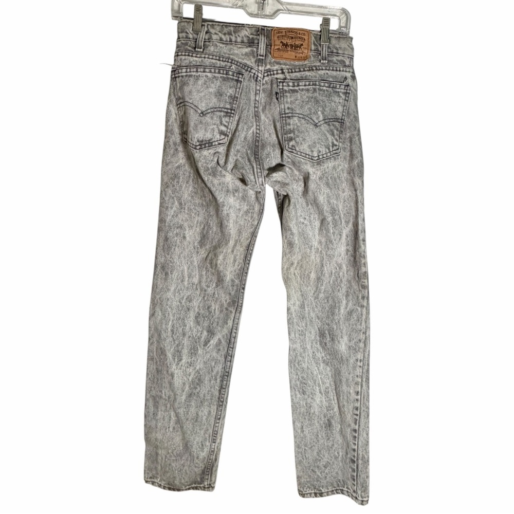Vintage 90s Levi’s 505 Made in USA Gray Jeans Straight Leg Denim Acid 28 x 30 - Picture 2 of 5